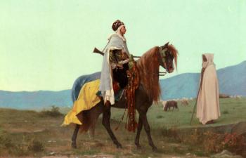 Gustave Clarence Rodolphe Boulanger : An Arab Horseman